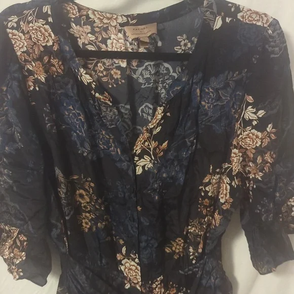 Anthropologie x Kachel floral satin jumpsuit - Picture 5 of 13